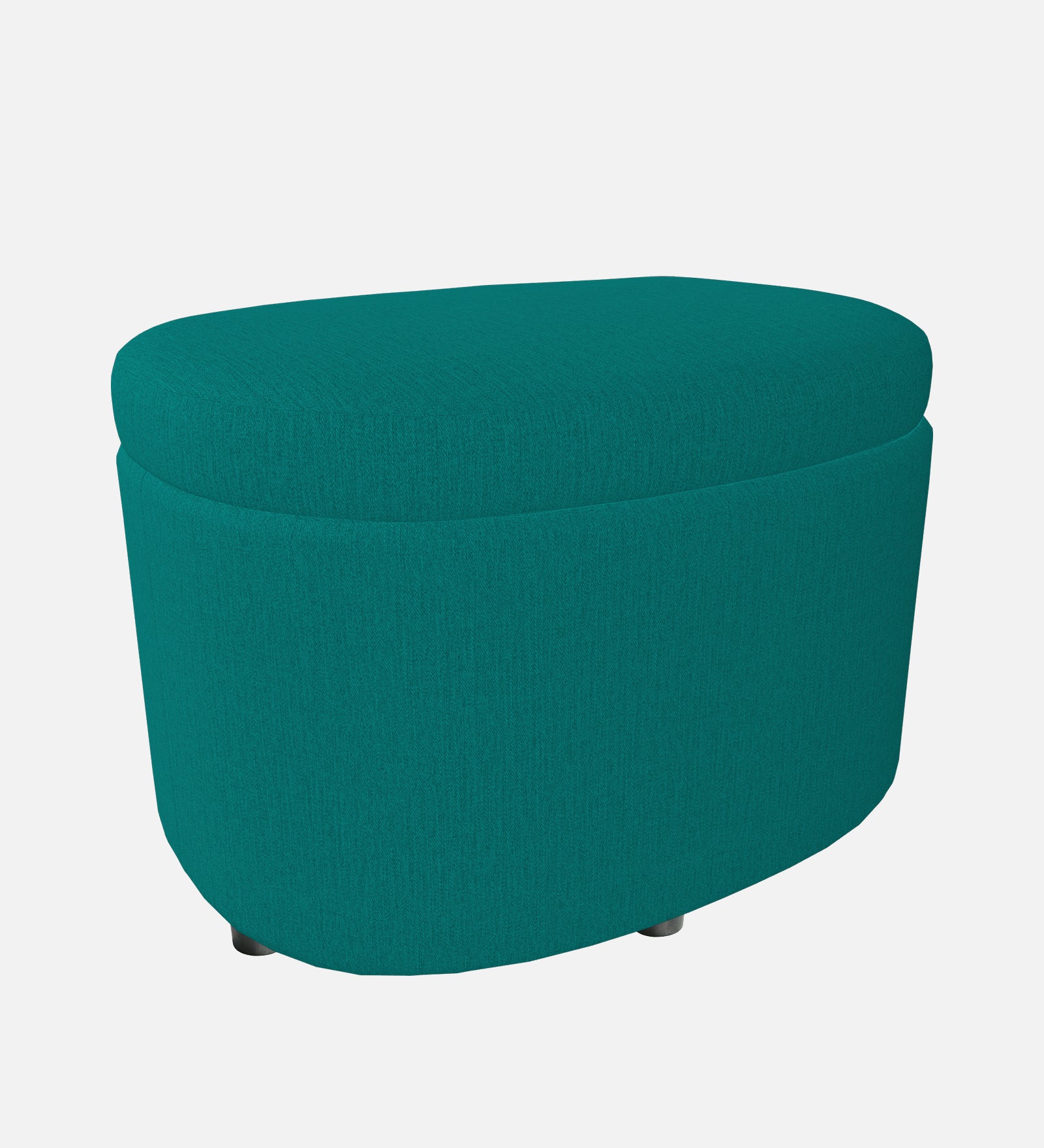 Ruggy Fabric Storage Ottoman in Sea Green Colour