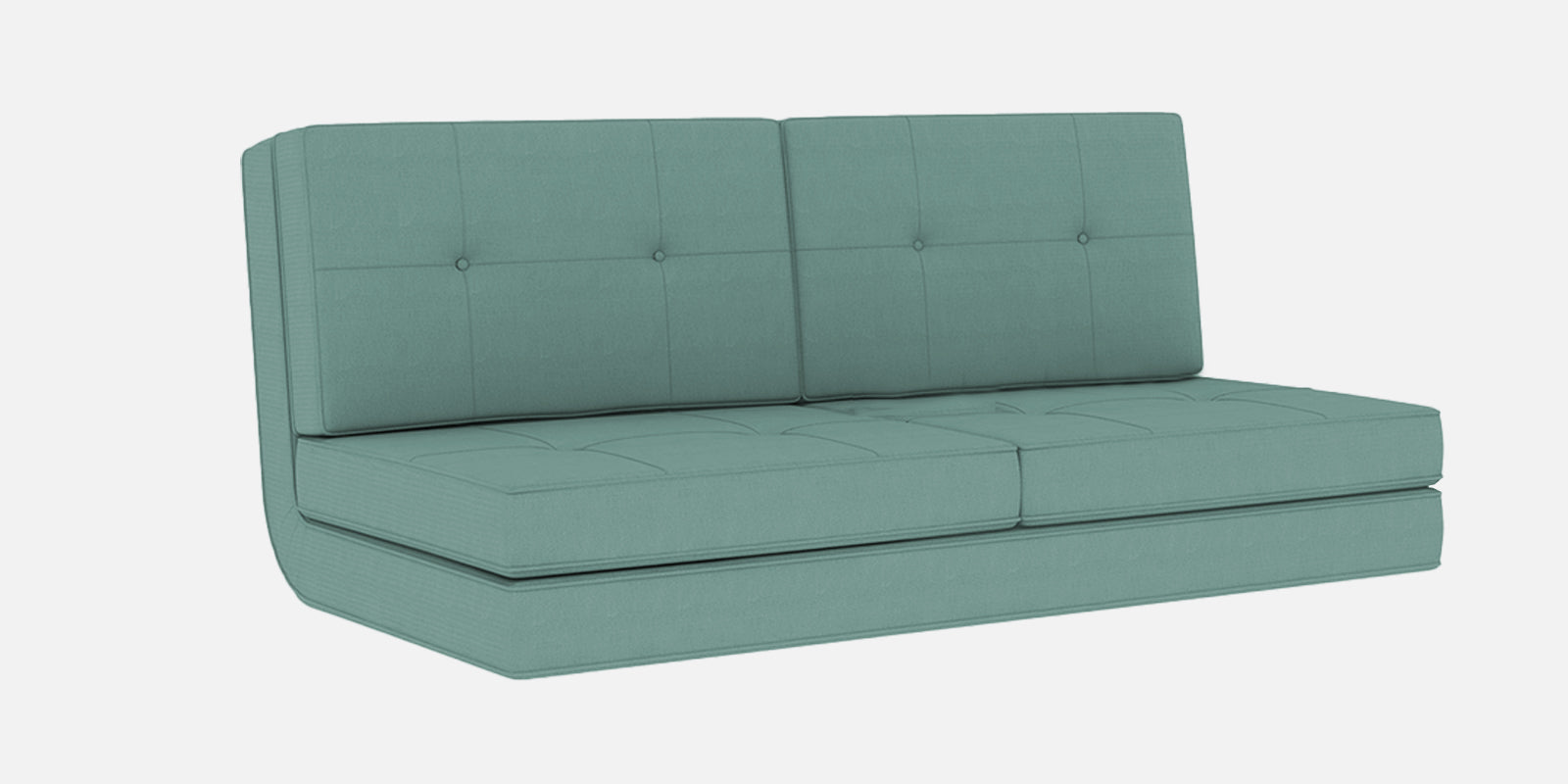 Cora Fabric 2 Seater Futon Sofa Cum Bed in suka blue Colour