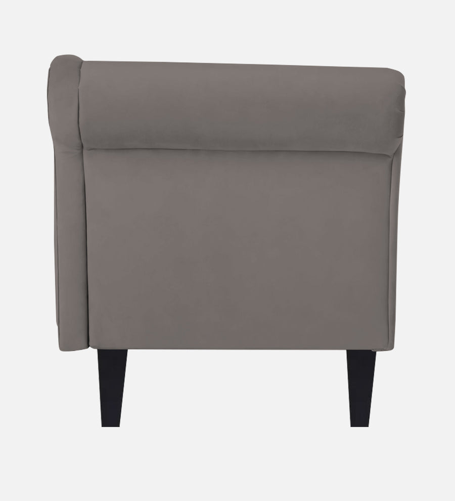 Rana Velvet Rhs Chaise Lounger In Pearl Grey Colour - Febonic Living