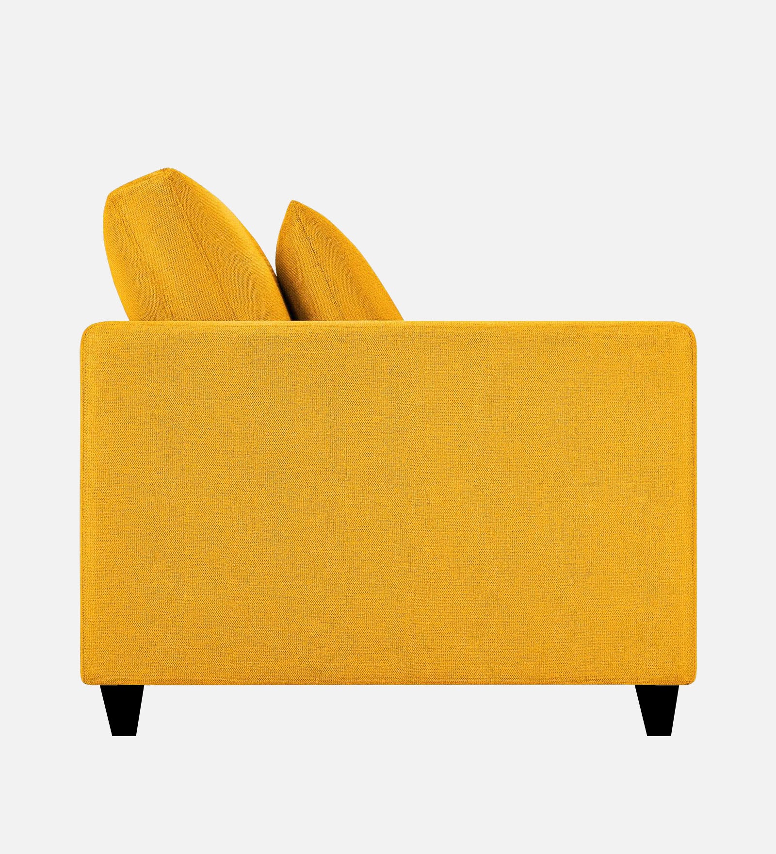 Kera Fabric 1 Seater Sofa in Bold Yellow Colour