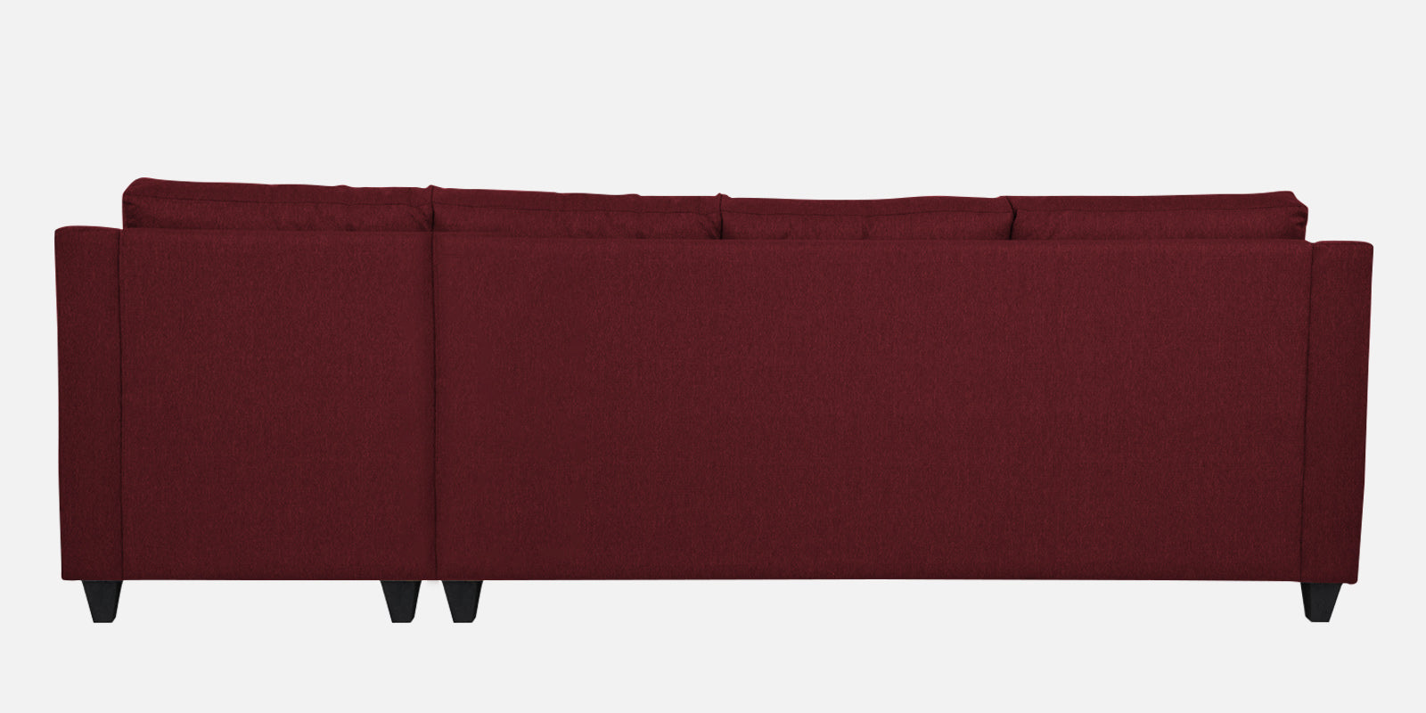 Welly Fabric LHS Sectional Sofa (3 + Lounger) In Blood Maroon Colour