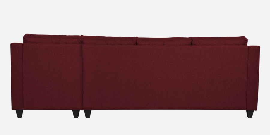 Welly Fabric Lhs Sectional Sofa 3 Lounger In Blood Maroon Colour - Febonic Living