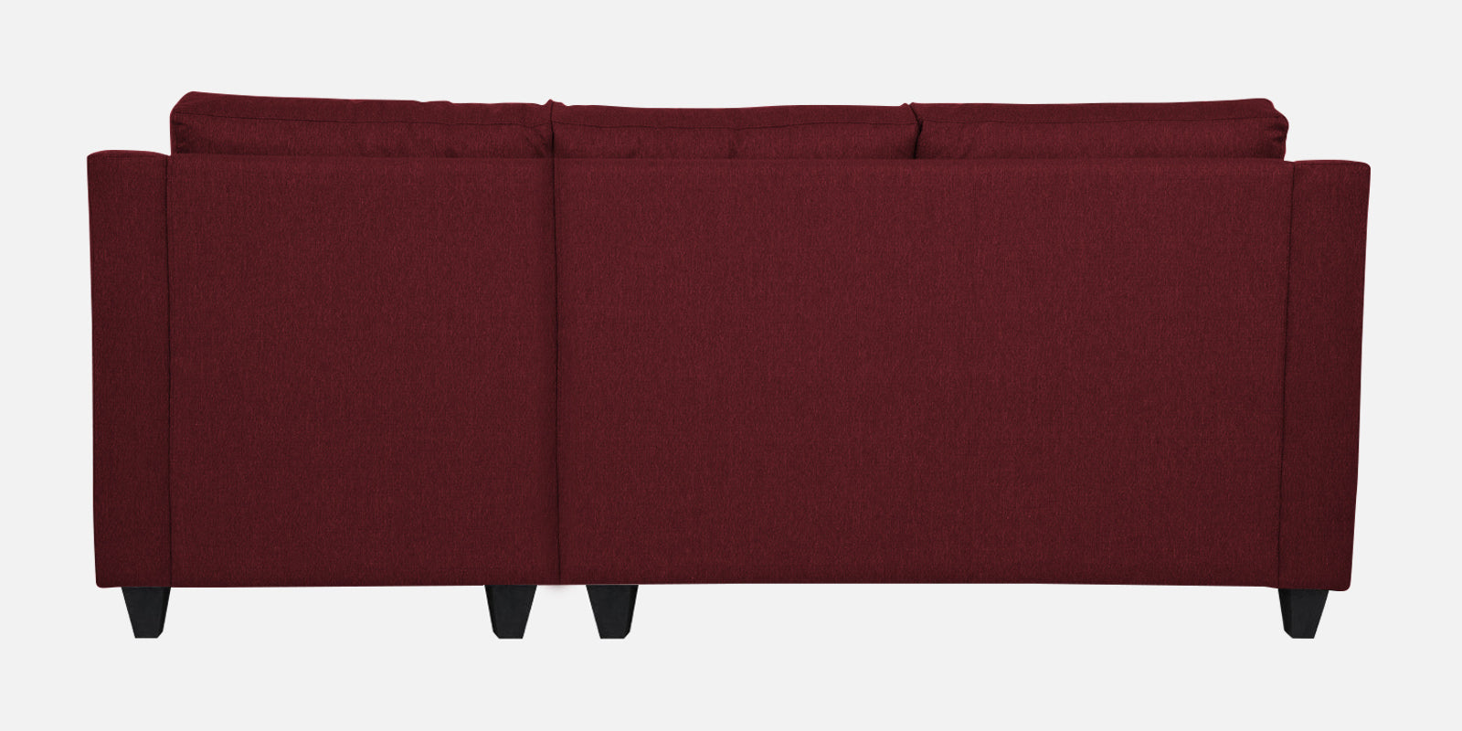 Welly Fabric LHS Sectional Sofa (2 + Lounger) In Blood Maroon Colour