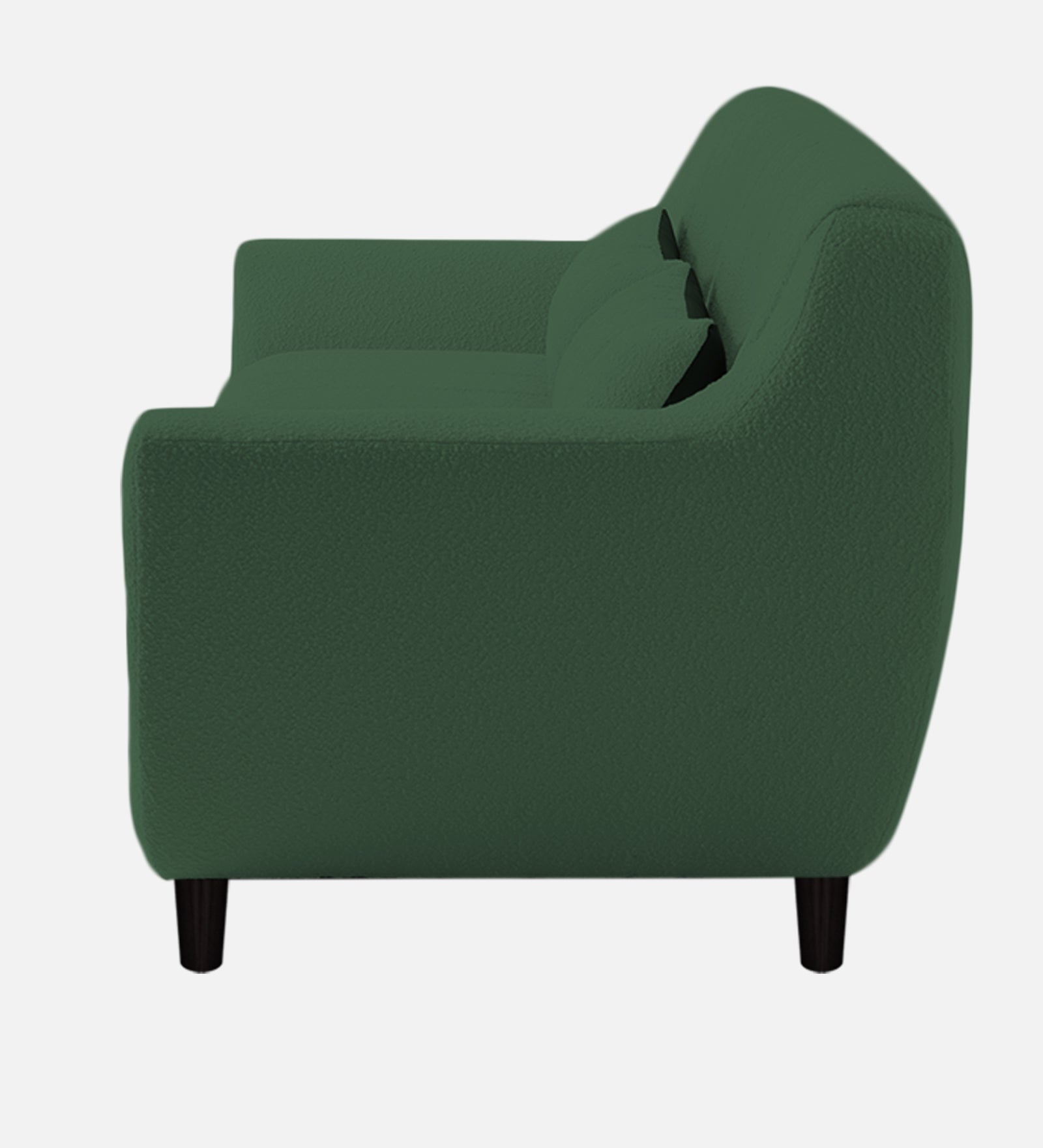 Nesco Fur Fabric 1 Seater Sofa in Bottle Green Colour