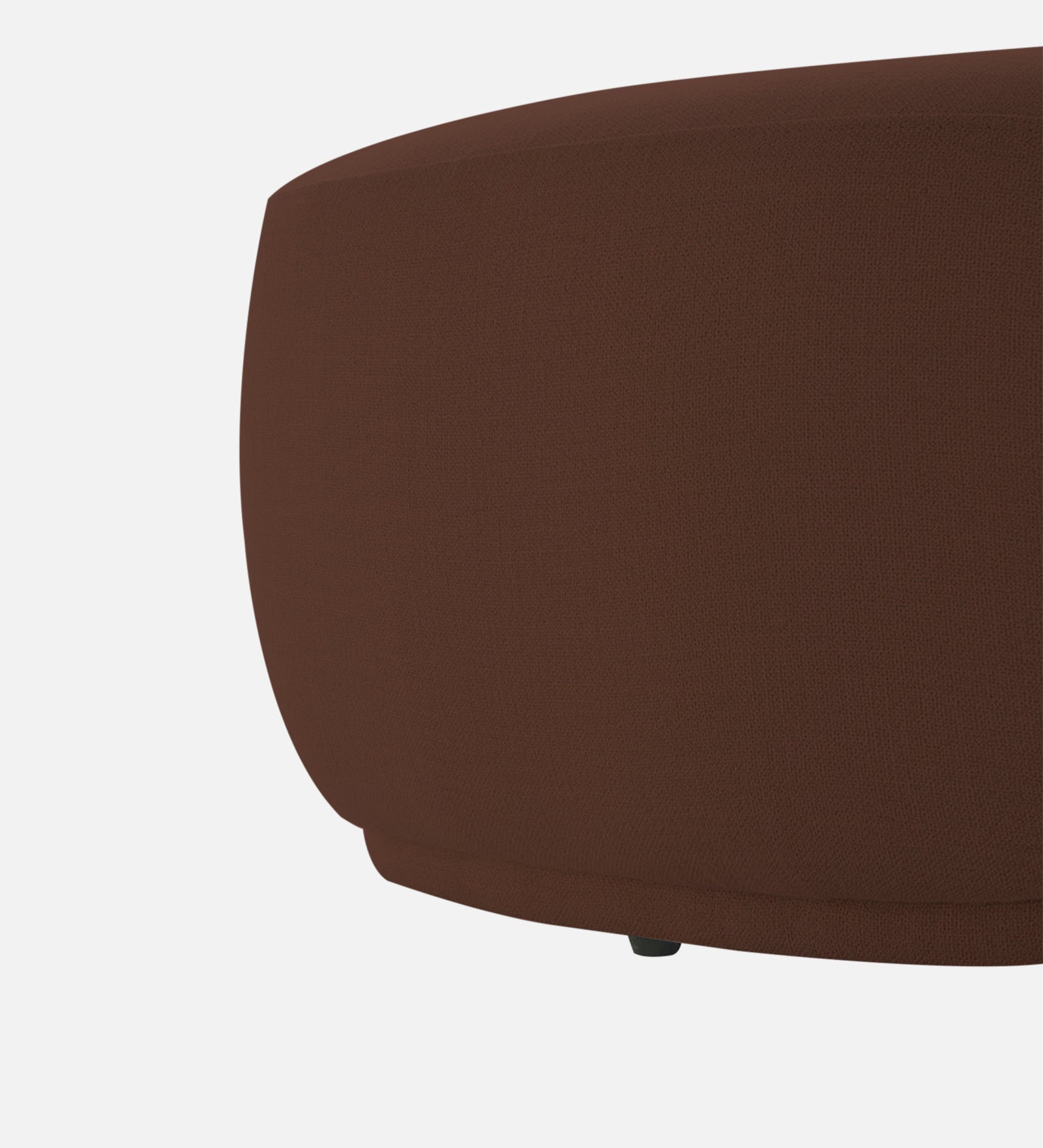 Nona Fabric Pouffe In Coffee Brown Colour