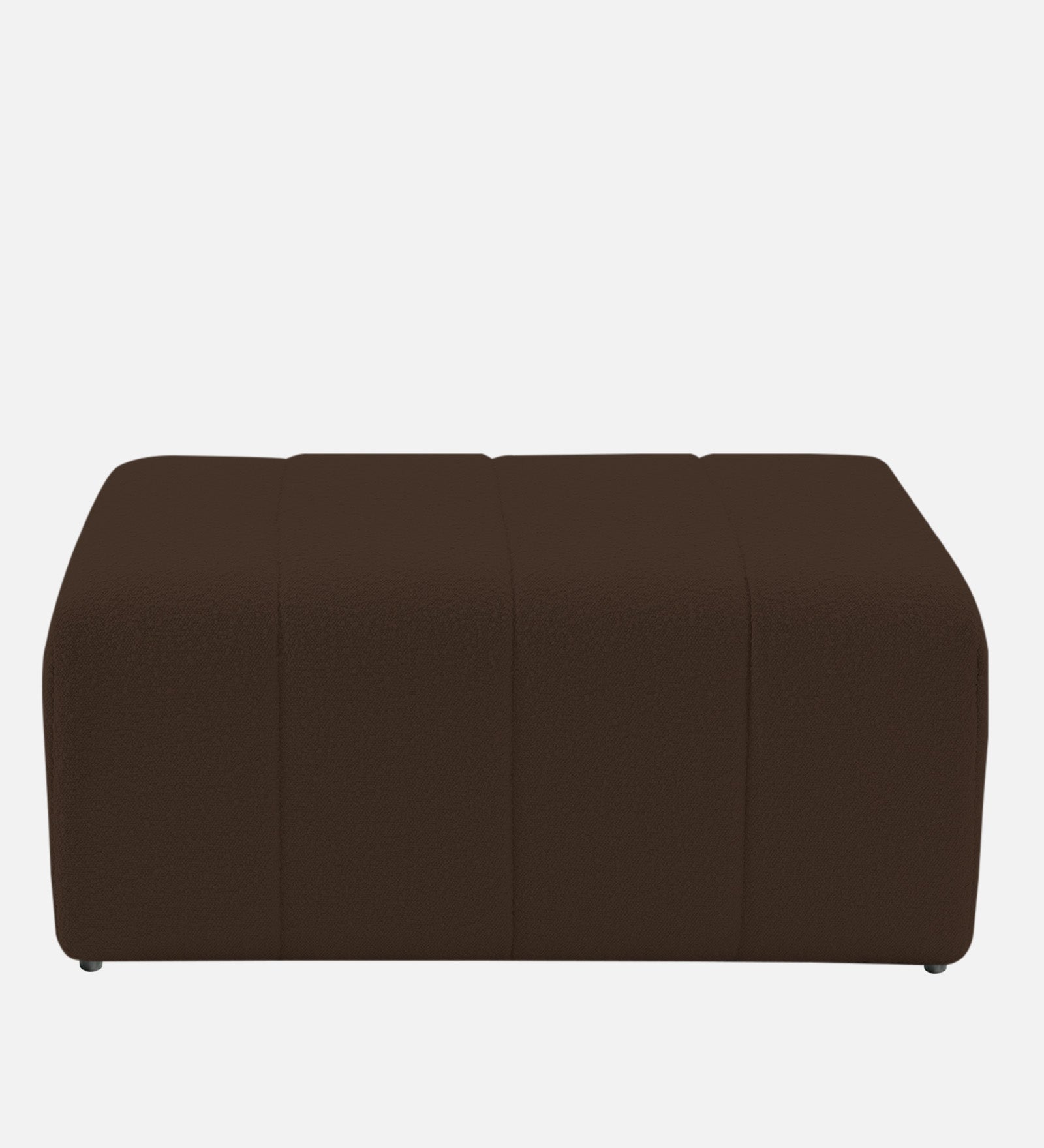 Lark Fur Fabric Pouffe in Bringo Brown Colour