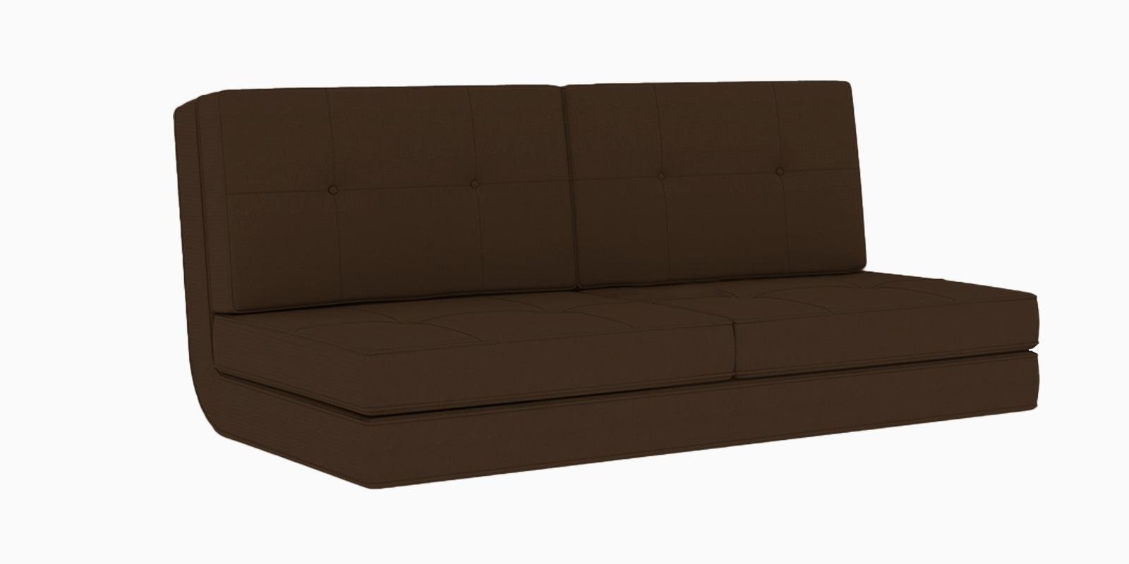 Cora Fabric 2 Seater Futon Sofa Cum Bed in Chocolate Brown Colour