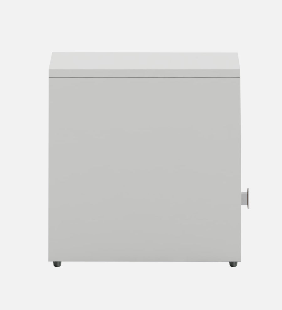 Fenn Bedside Table With Drawer In Dark Walnut And Frosty White Finish - Febonic Living