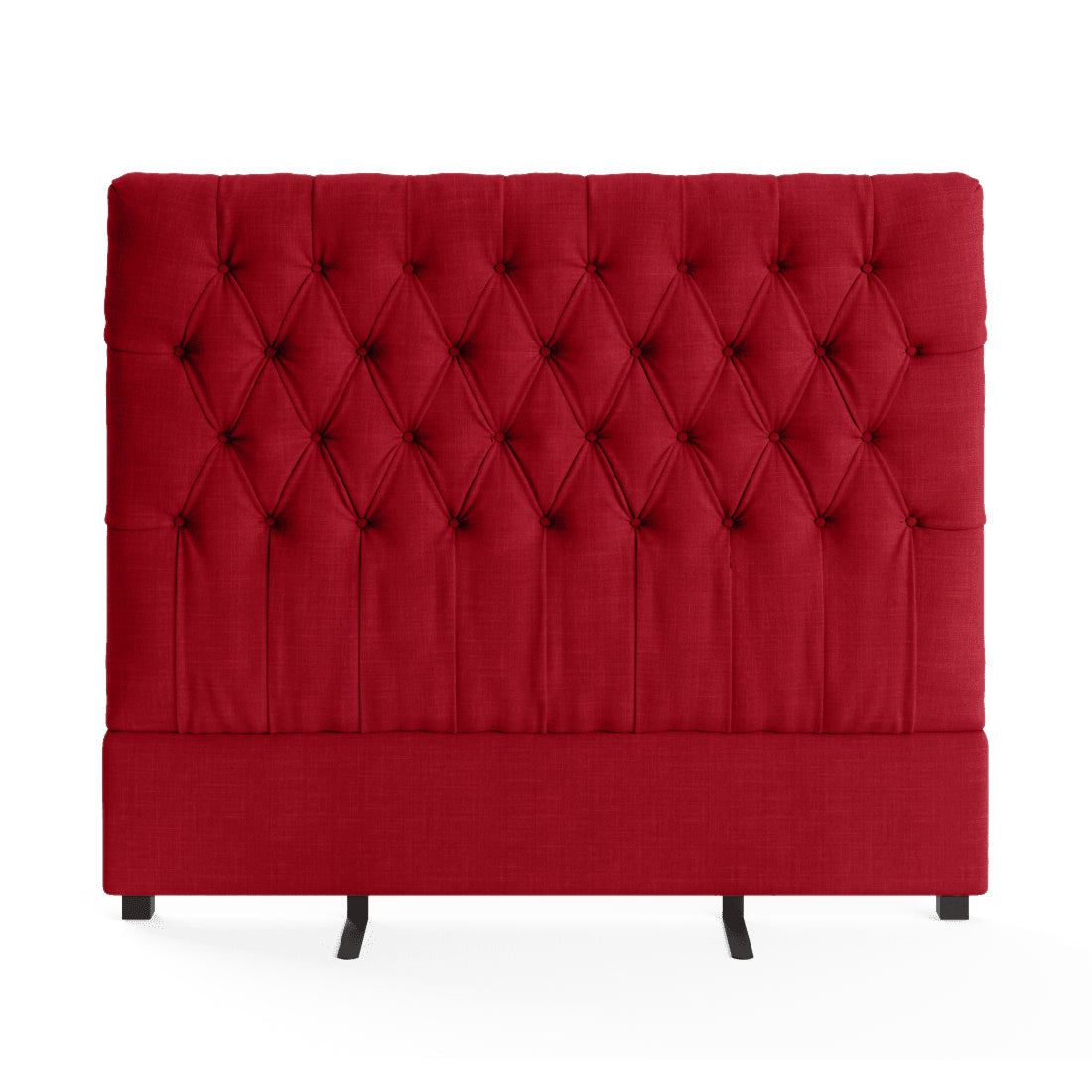 Sinu Fabric King Size Bed In Ruby Red Colour With Storage Box