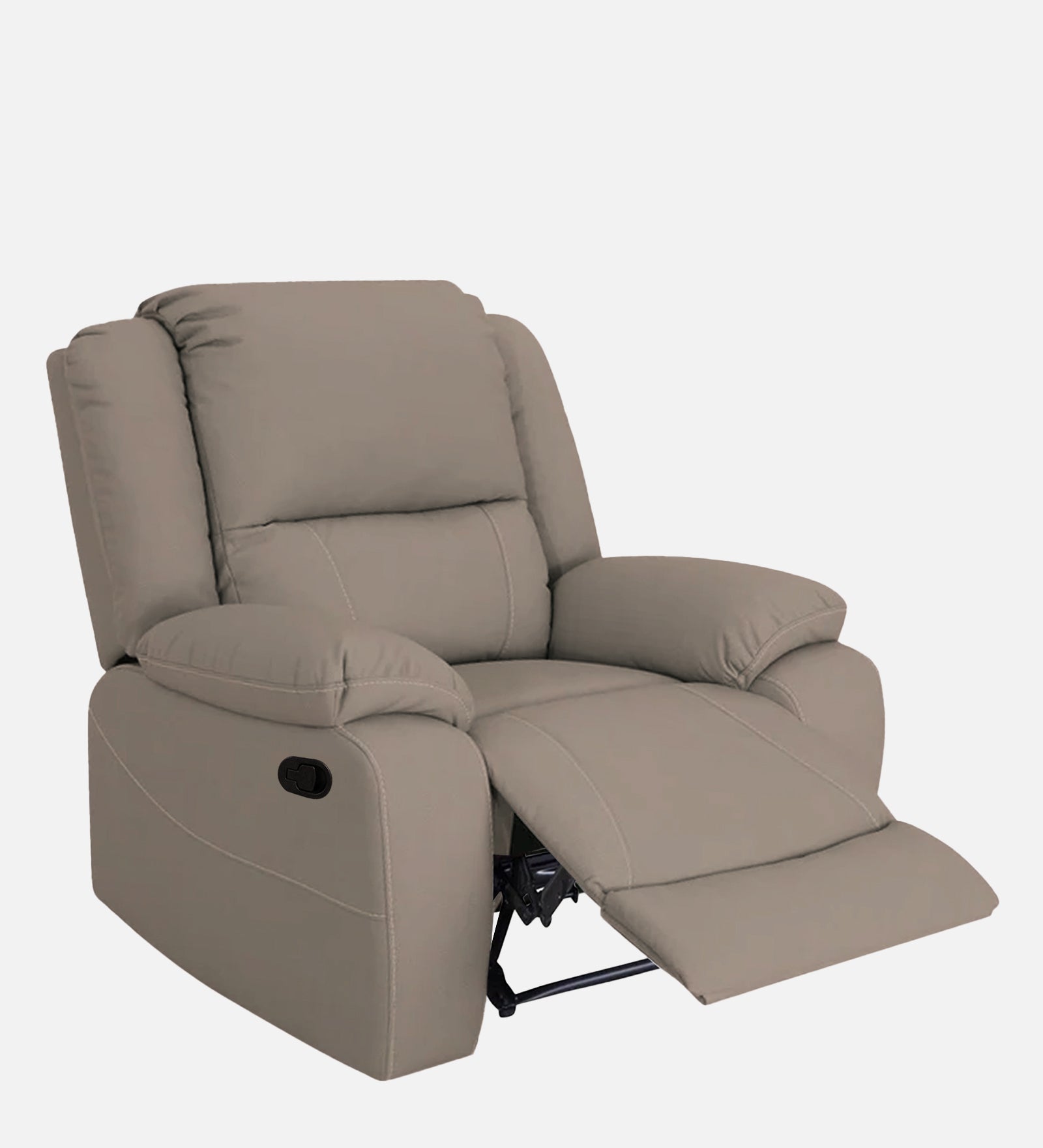 Adley Fabric Manual 1 Seater Recliner In Natural Beige Colour