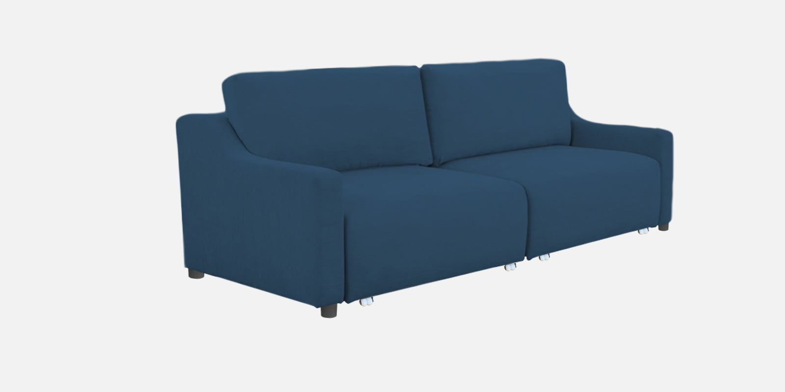 Gabby Fabric 3 Seater Pull Out Sofa Cum Bed In Light Blue Colour