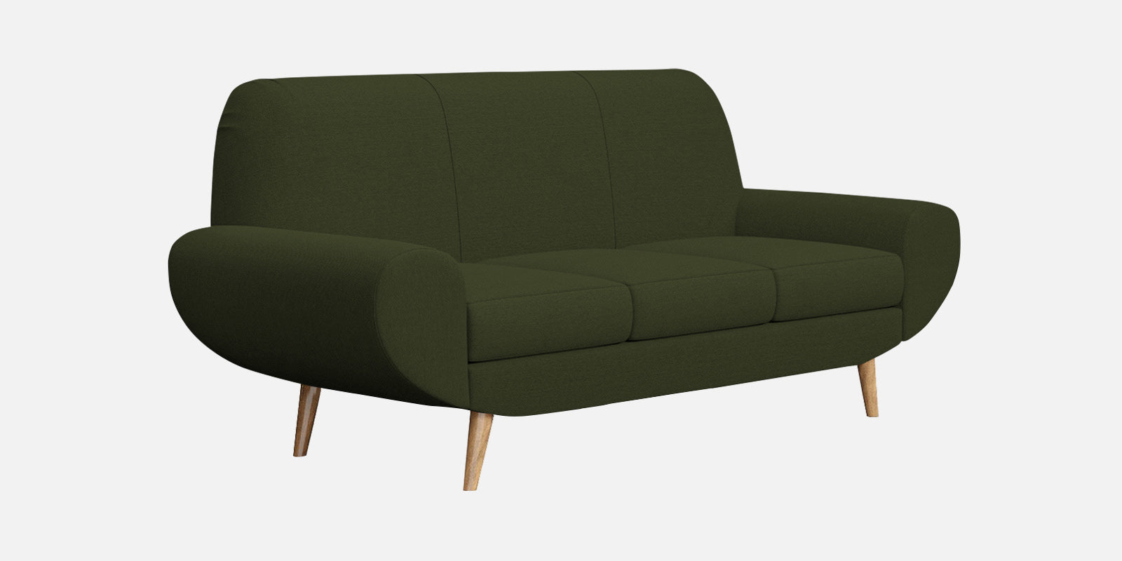 Jessy Fabric 3 Seater Sofa in Olive Green Colour