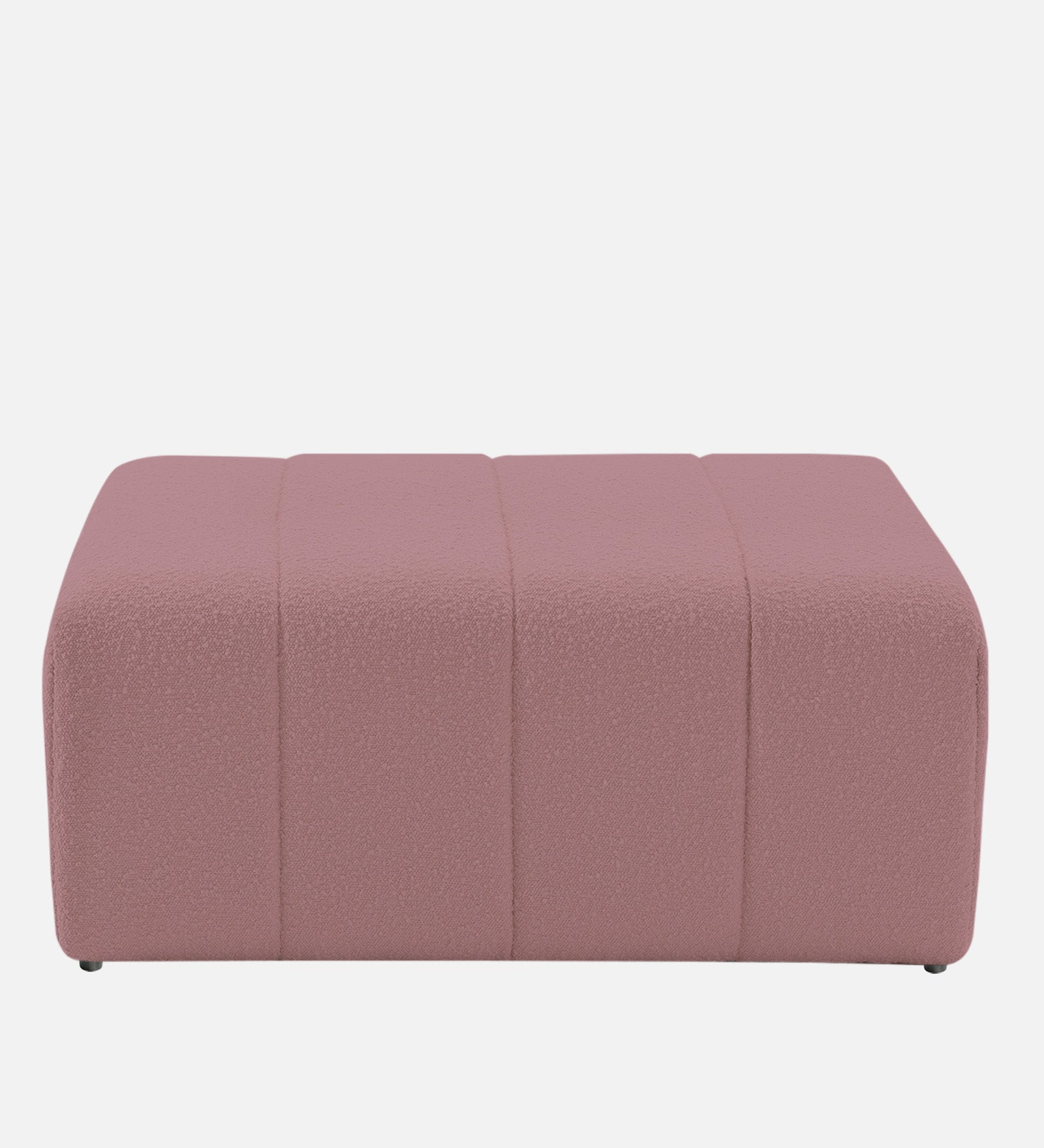 Lark Fur Fabric Pouffe in Basi Pinc Colour