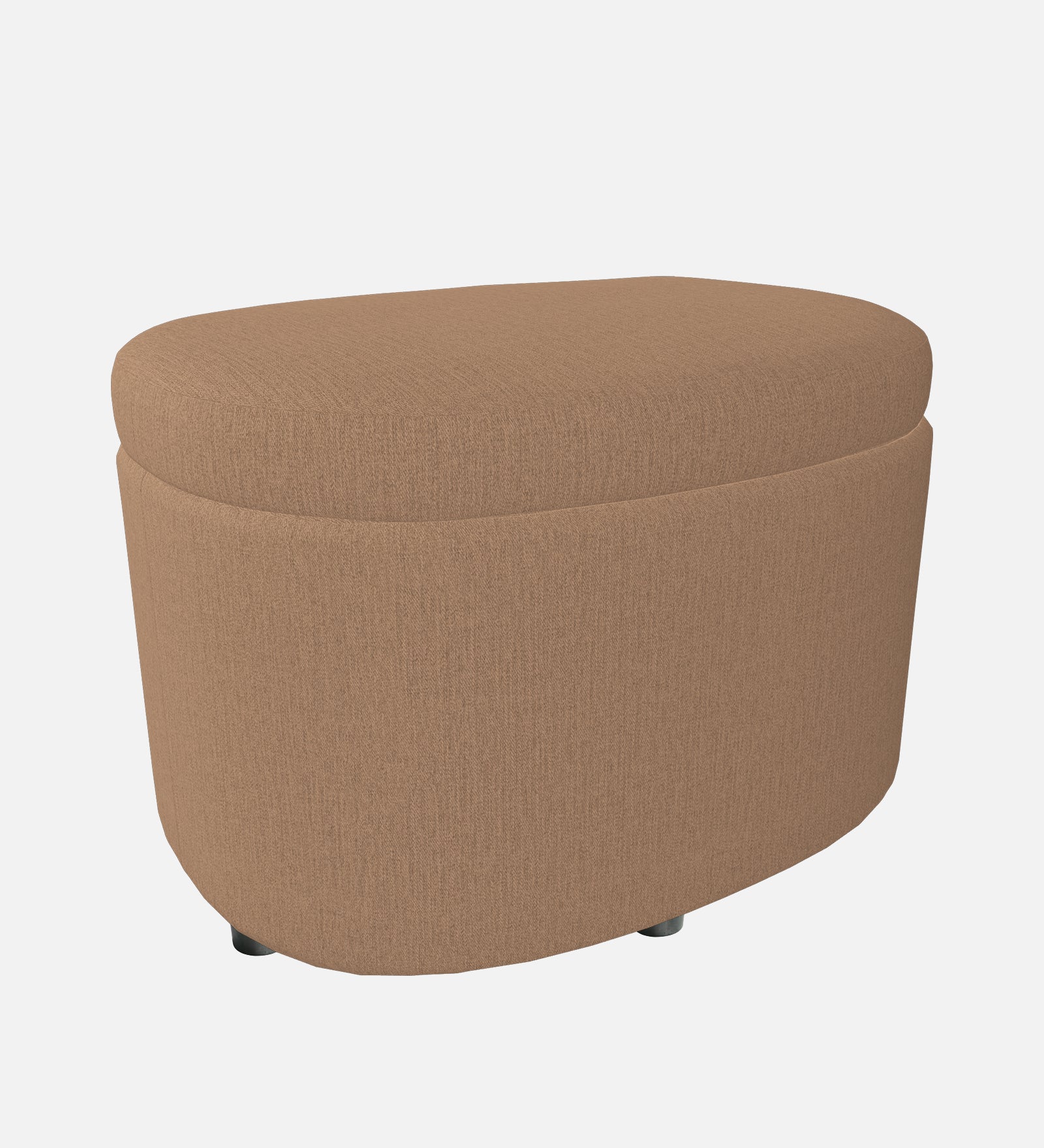 Ruggy Fabric Storage Ottoman in Cookie Beige Colour