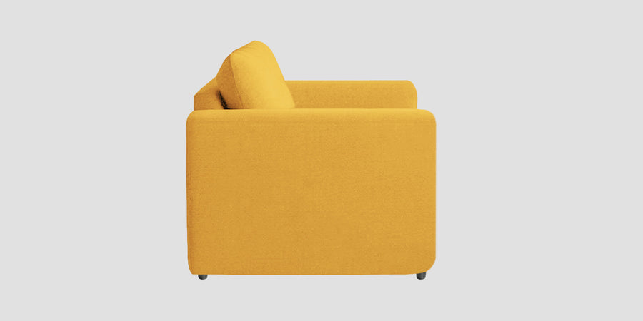 Jack Fabric 3 Seater Sofa In Bold Yellow Colour - Febonic Living