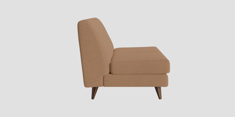 Jasmin Fabric 2 Seater Armless Sofa In Cosmic Beige Colour - Febonic Living