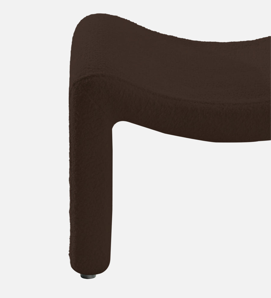 Olive Boucle Foot Stool In Bringo Brown Colour - Febonic Living