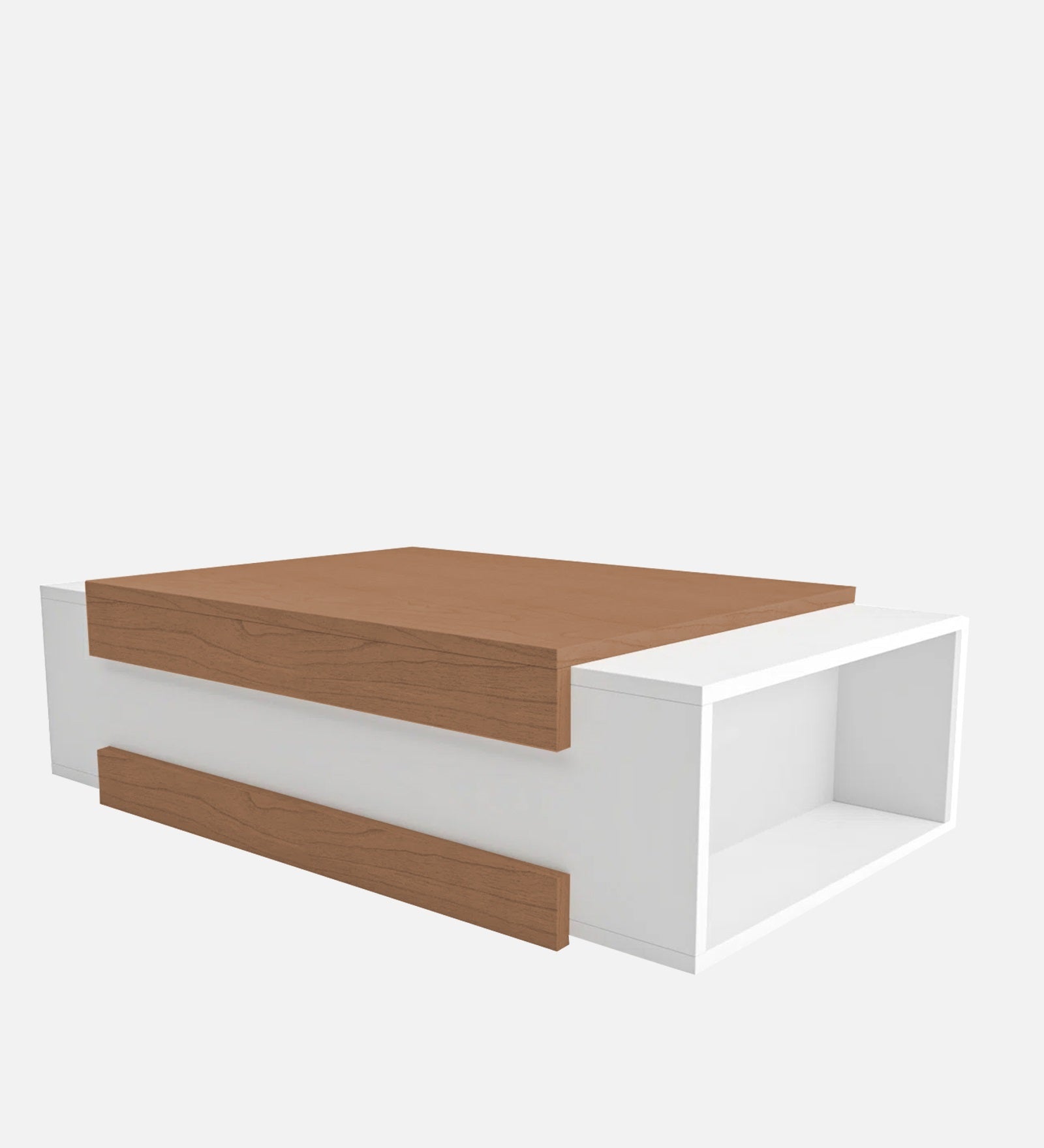 Vicky Centre Table In Oral Wallnut & Frosty White Finish