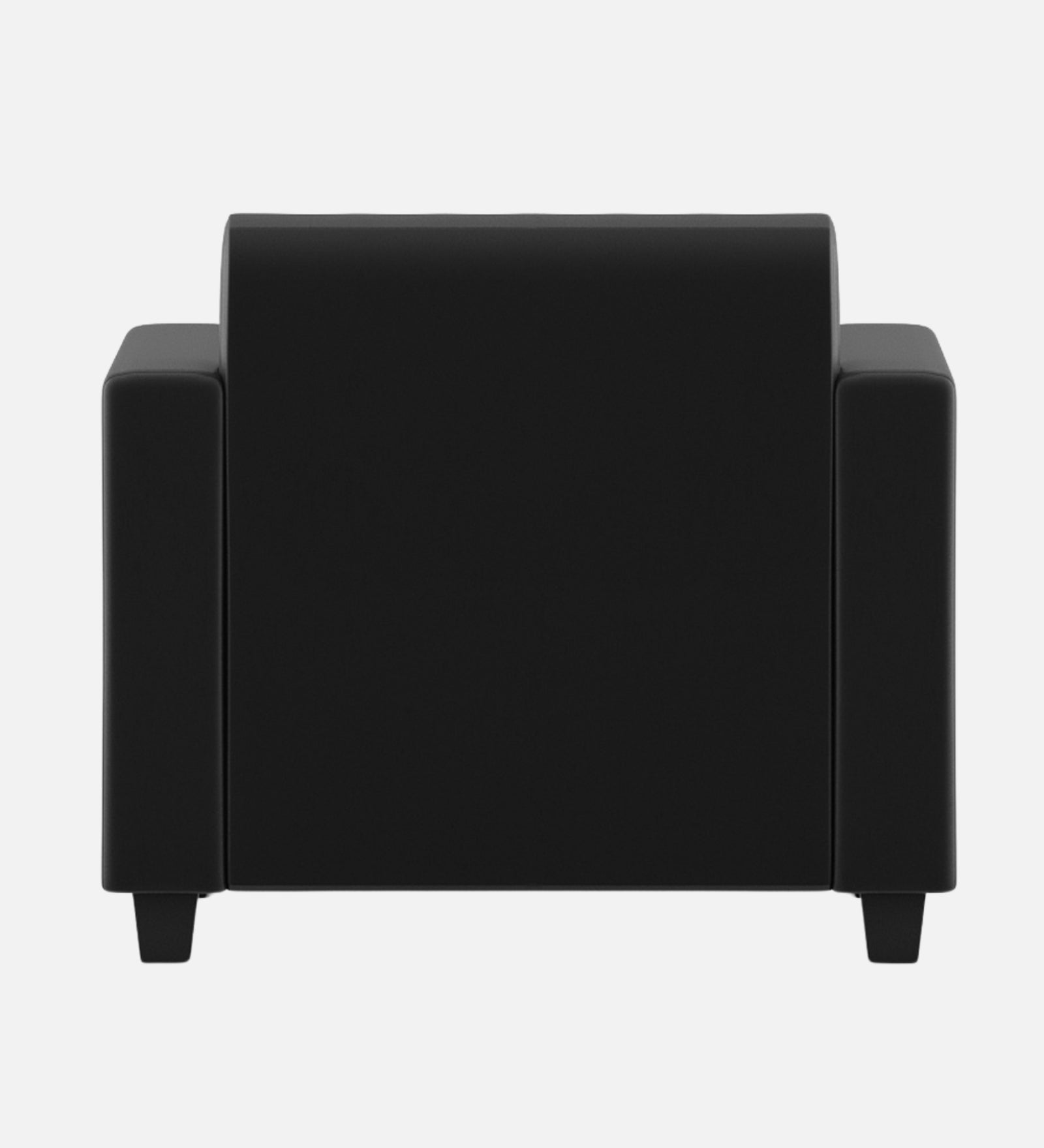 Baley Leatherette 1 Seater Sofa in Dark Black Colour