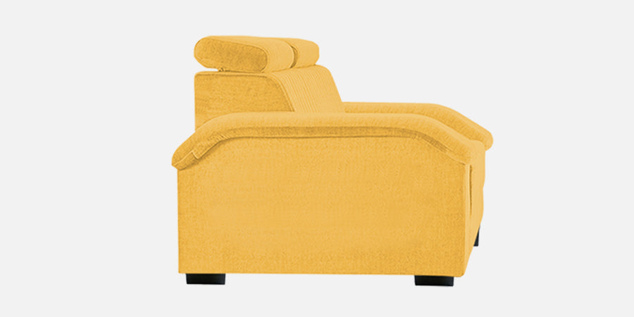 Draco Fabric 3 Seater Sofa In Bold Yellow Colour - Febonic Living