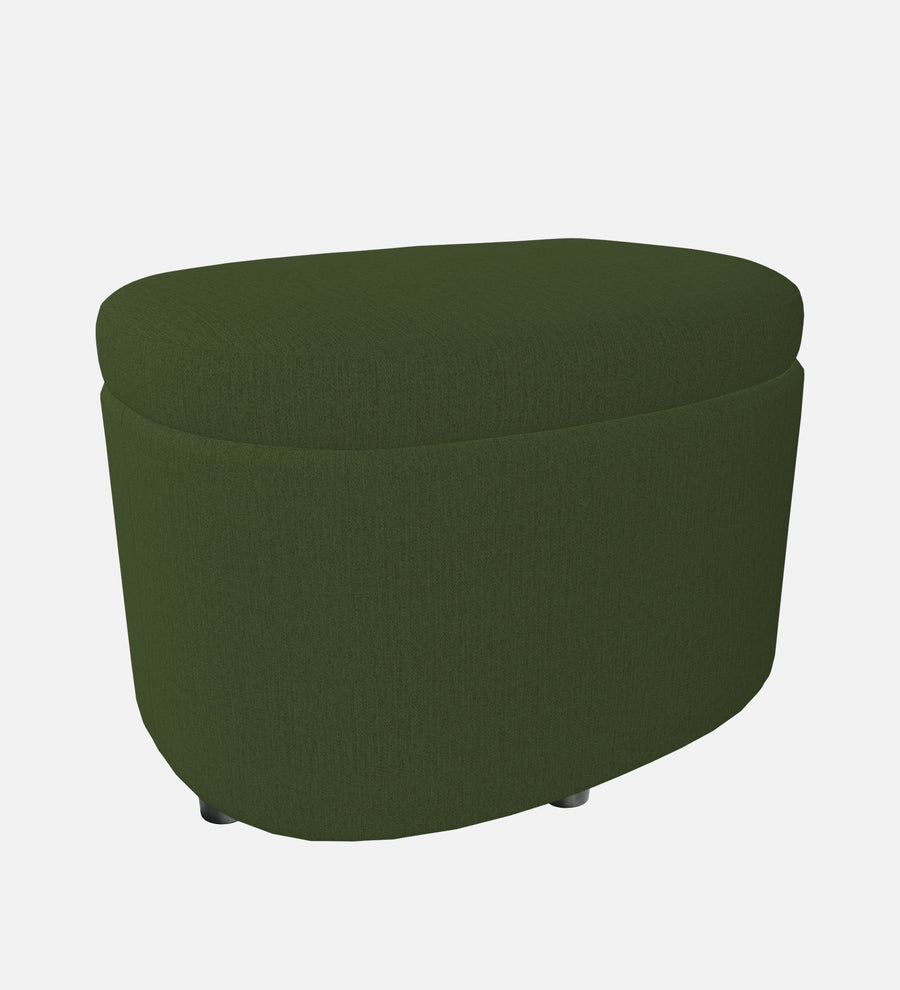 Ruggy Fabric Ottoman In Olive Green Colour With Storage - Febonic Living