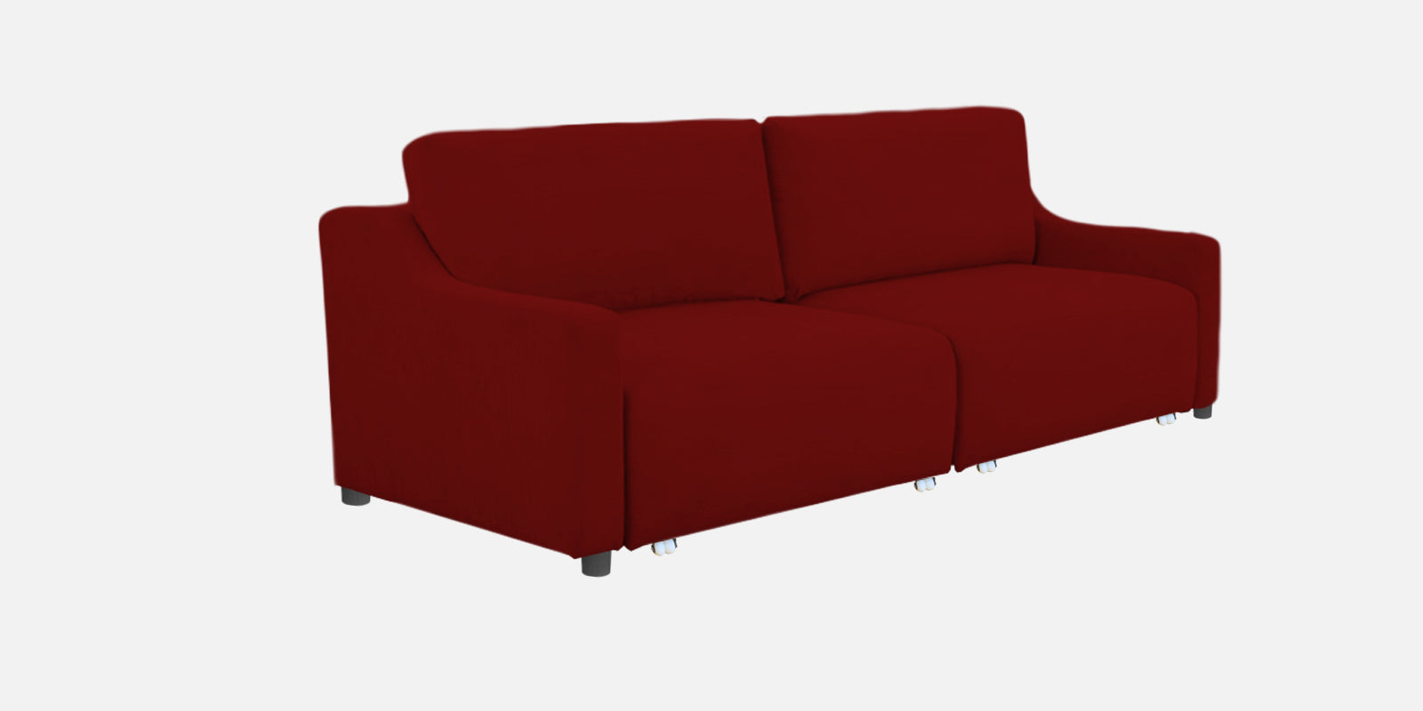 Gabby Fabric 3 Seater Pull Out Sofa Cum Bed In Blood Maroon Colour