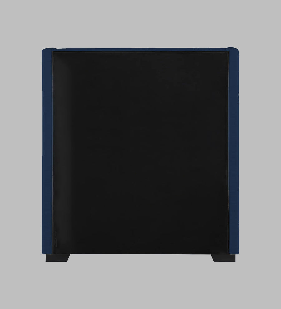 Kirby Fabric Upholstered Single Size Bed In Royal Blue Colour - Febonic Living