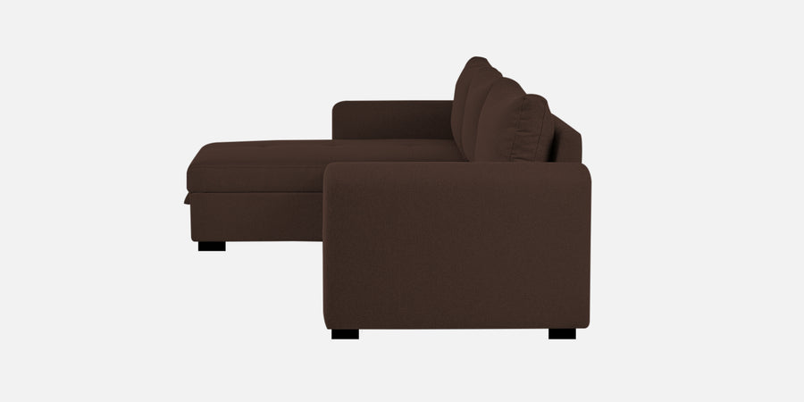 Sigma Fabric Rhs Sectional Sofa 3 Lounger In Coffee Brown Colour - Febonic Living
