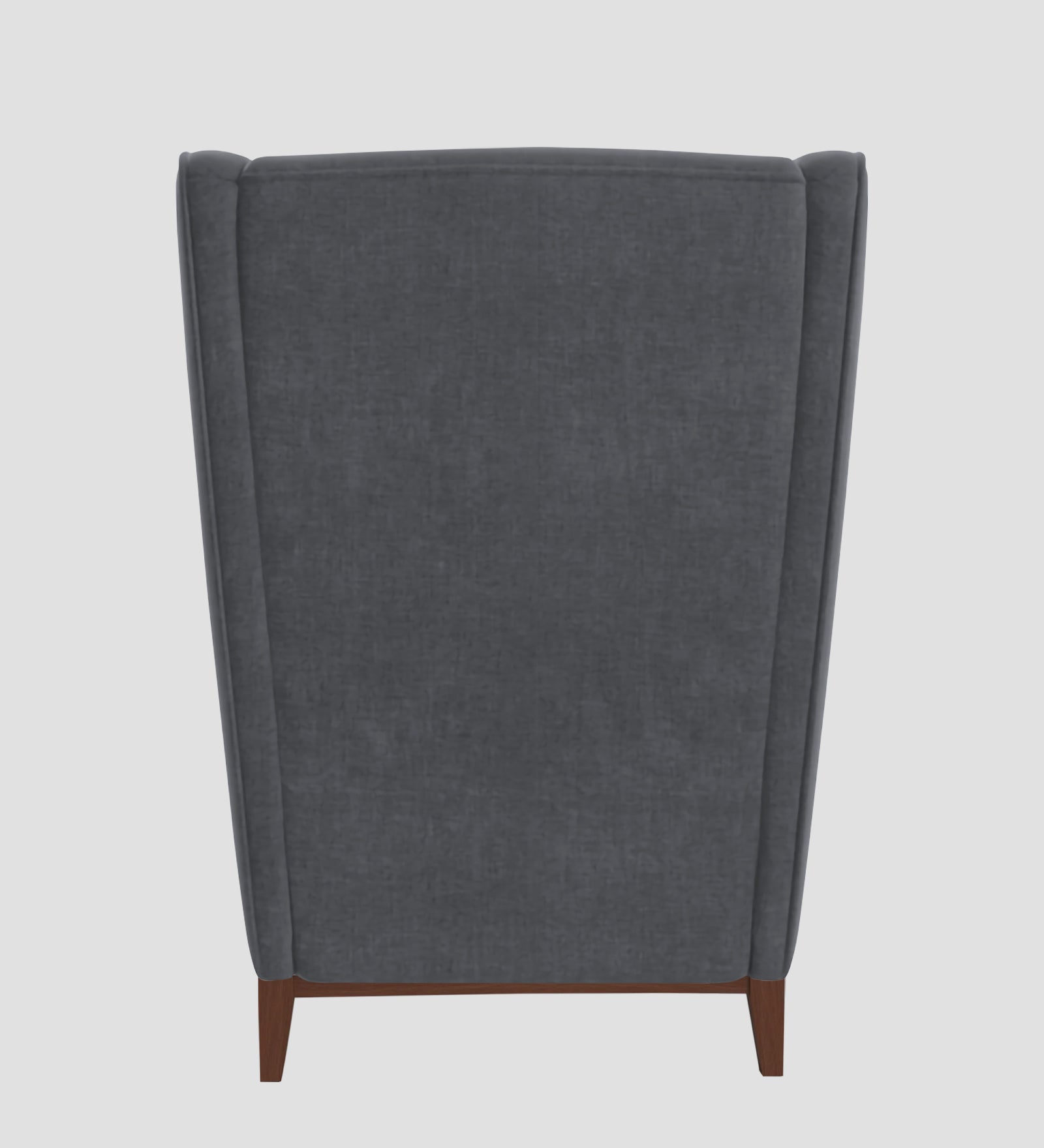 Suri Velvet 1 Seater Wing Chair in Pubble Grey Colour