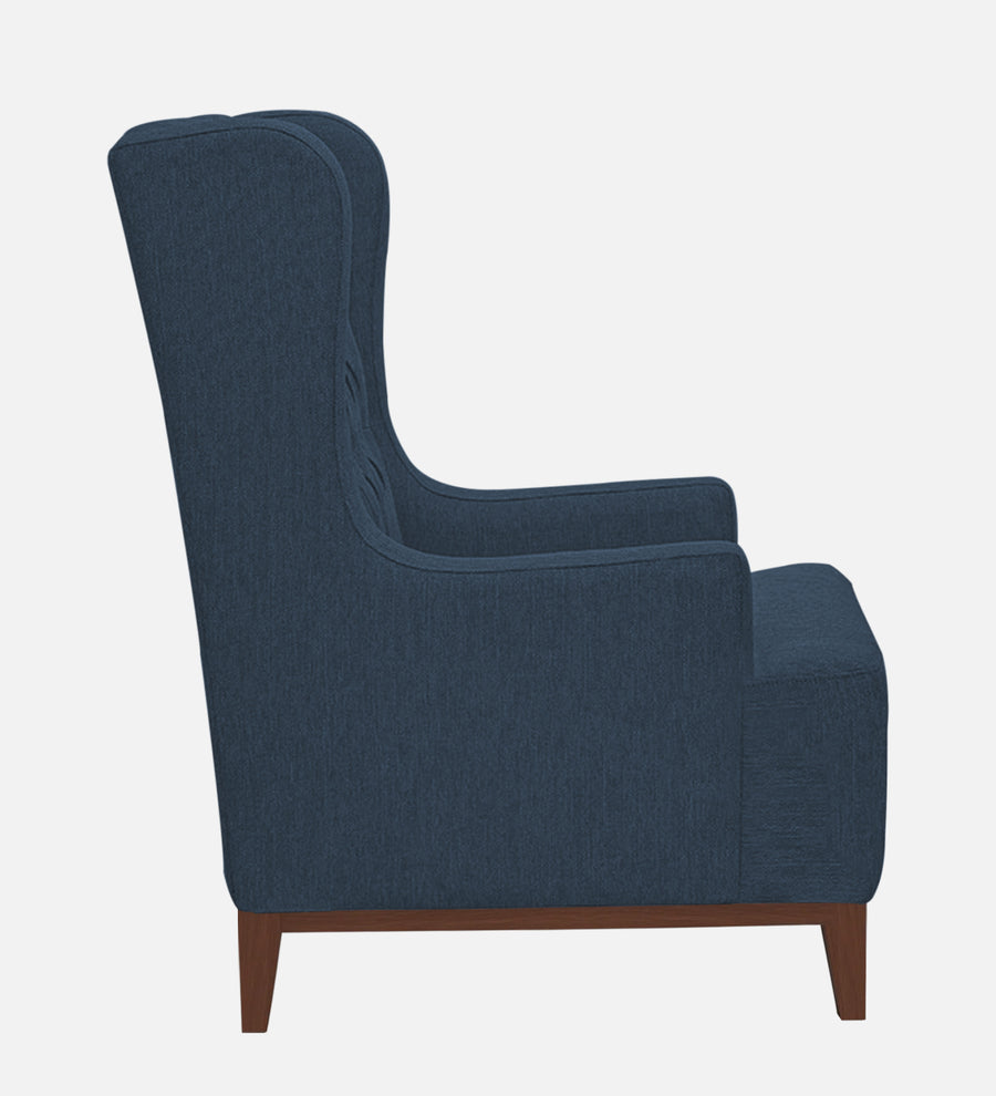 Kuchi Fabric Wing Chair In Light Blue Colour - Febonic Living