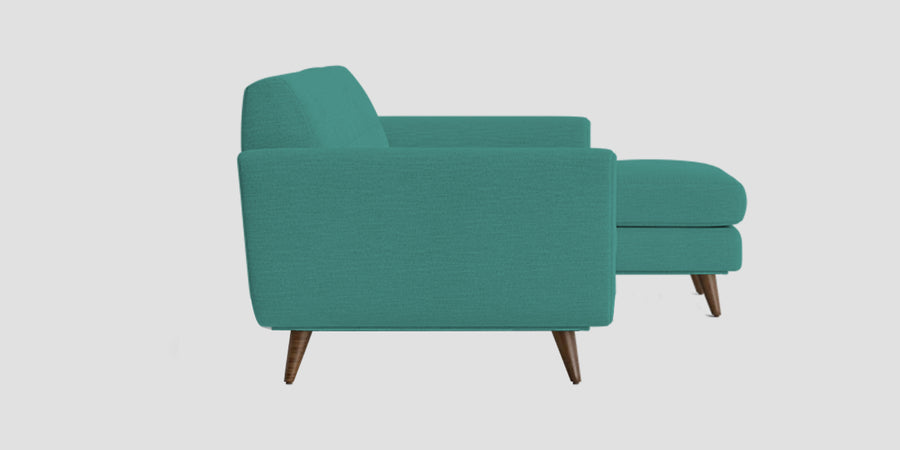 Jasmin Fabric Lhs Sectional Sofa 3 Lounger In Sea Green Colour - Febonic Living