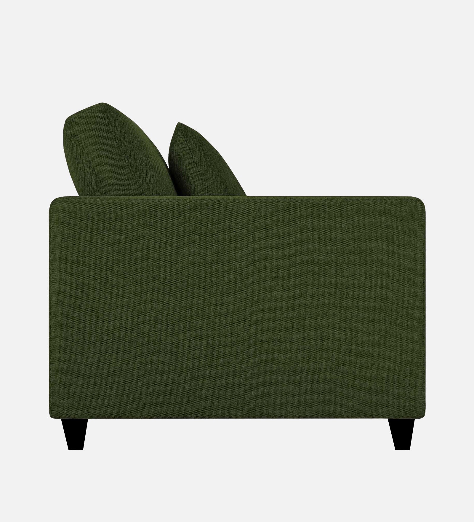 Kera Fabric 1 Seater Sofa in Olive Green Colour