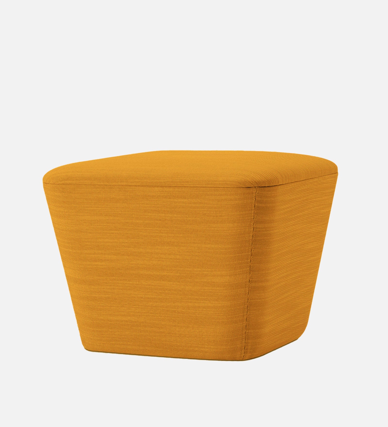 Mannu Fabric Pouffe In Bold Yellow Colour