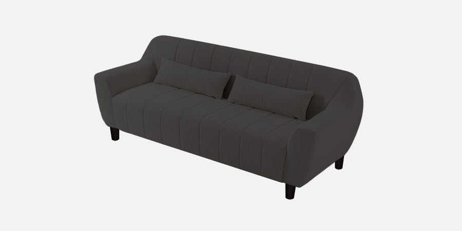 Nesco Boucle Fabric 3 Seater Sofa In Avio Grey Colour - Febonic Living