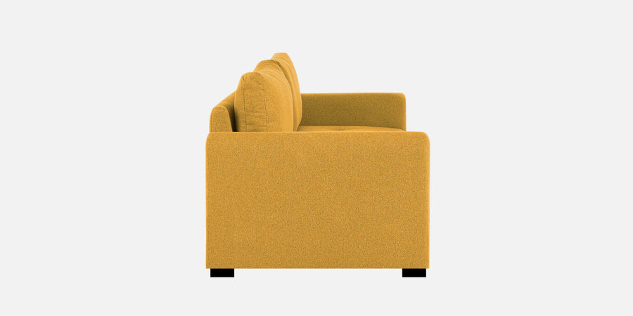 Sigma Fabric 3 Seater Sofa In Bold Yellow Colour - Febonic Living