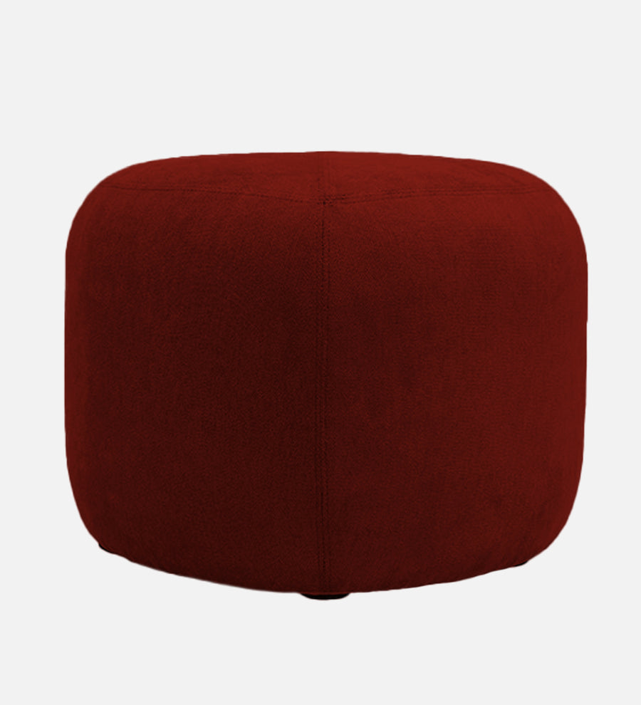 Keori Fabric Pouffe In Blood Maroon Colour - Febonic Living