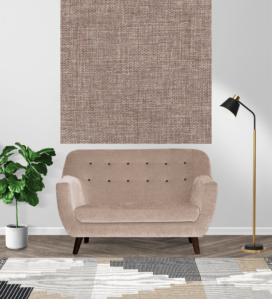 Omega Poly Cotton Fabric Kadhi Beige by Febonic Living