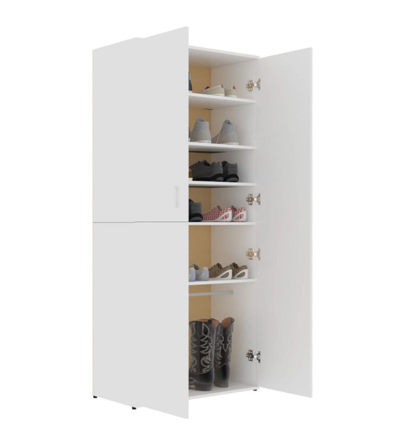 Toria Shoe Rack in Frosty White Finish