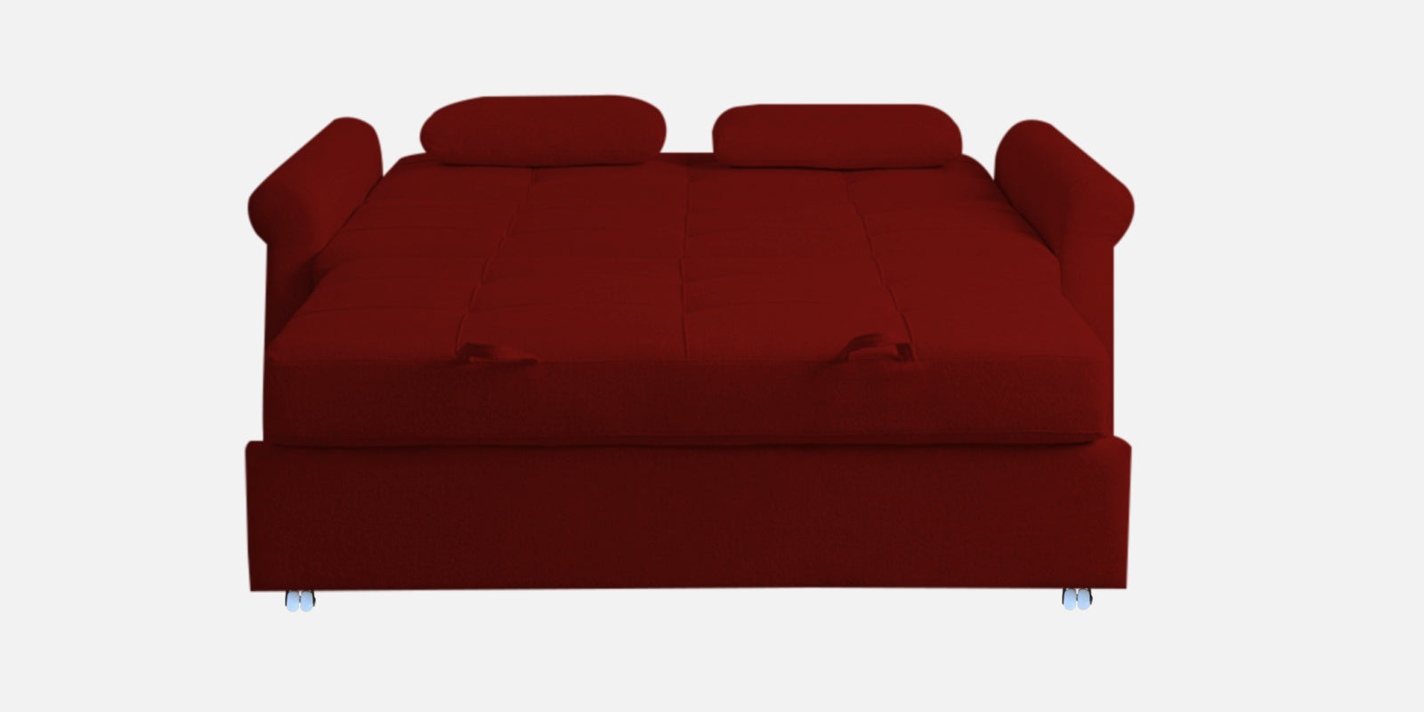 Fornia Fabric 2 Seater Pull Out Sofa Cum Bed In Blood Maroon Colour