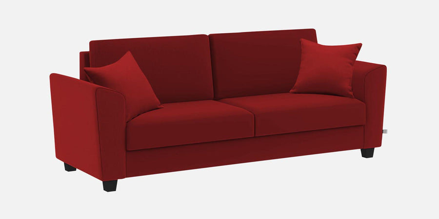 Daku Fabric 3 Seater Sofa In Blood Maroon Colour - Febonic Living