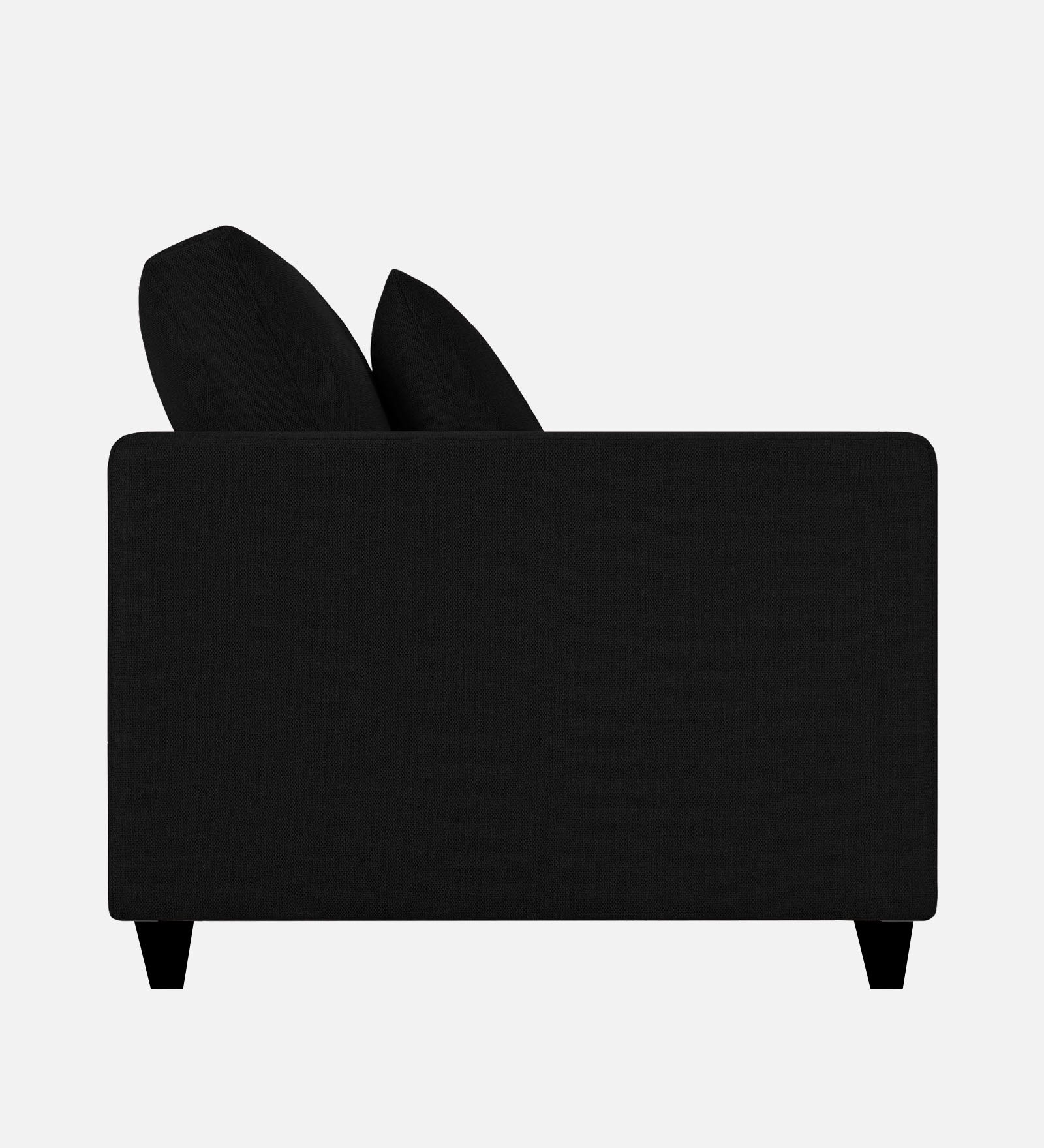 Kera Fabric 1 Seater Sofa in Zed Black Colour