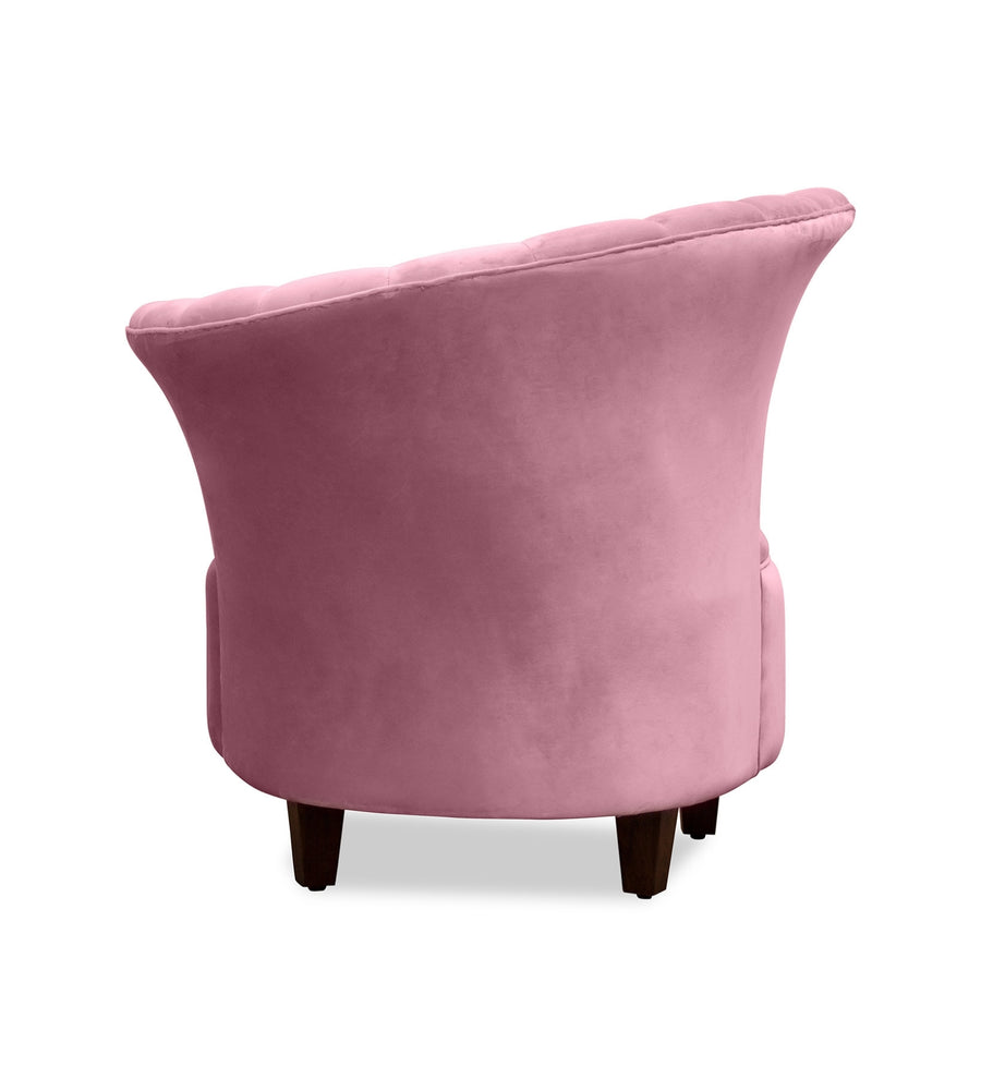 Davo Velvet Slipper Chair In Millennial Pink Colour - Febonic Living