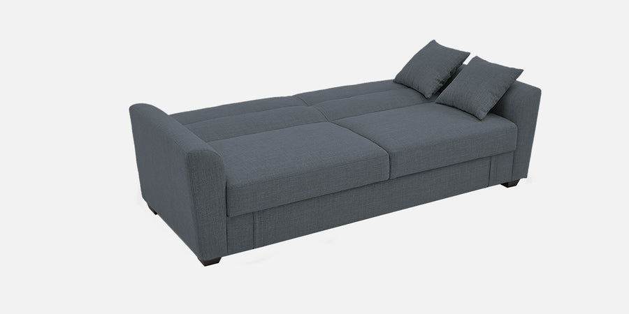 Bony Fabric 3 Seater Convertible Sofa Cum Bed In Indio Blue Colour - Febonic Living