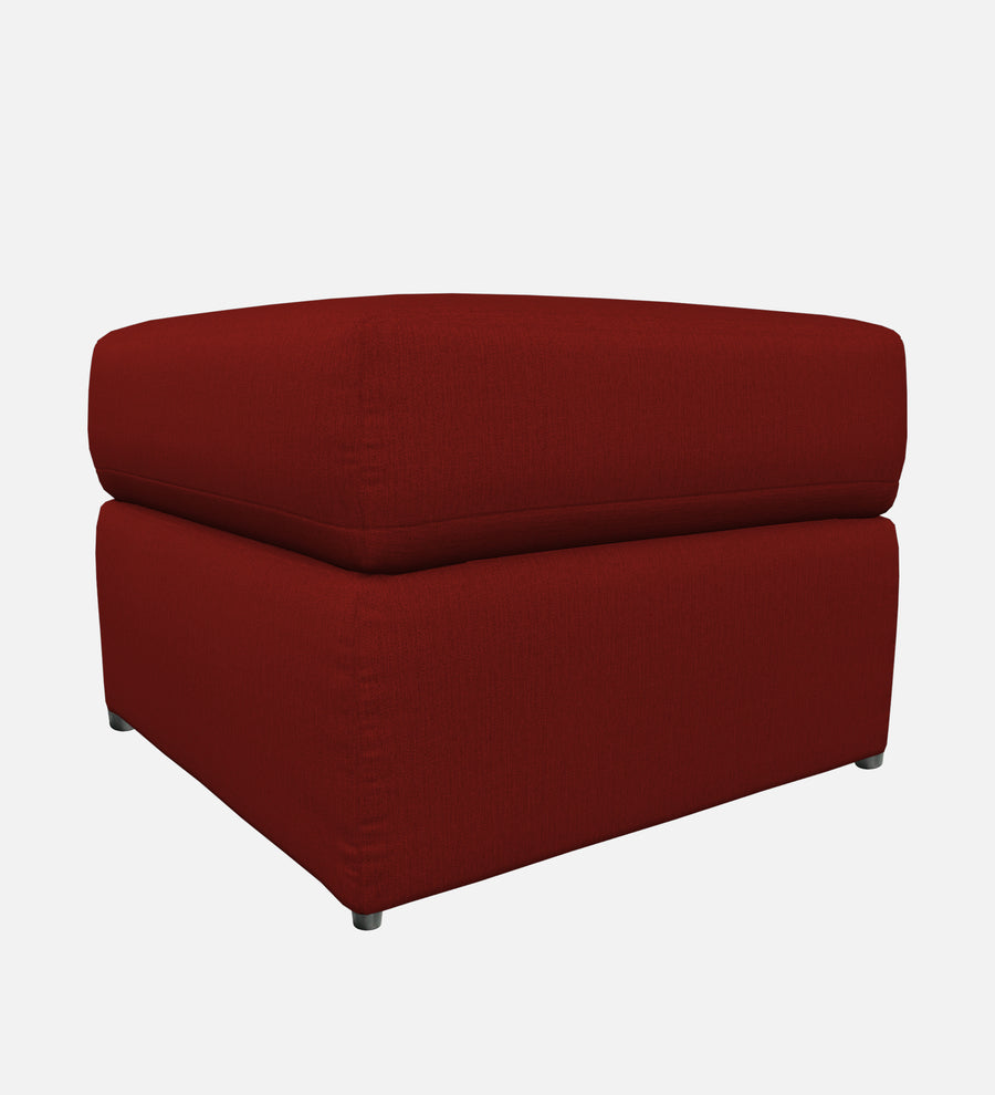 Penny Fabric Ottoman In Blood Maroon Colour With Storage - Febonic Living