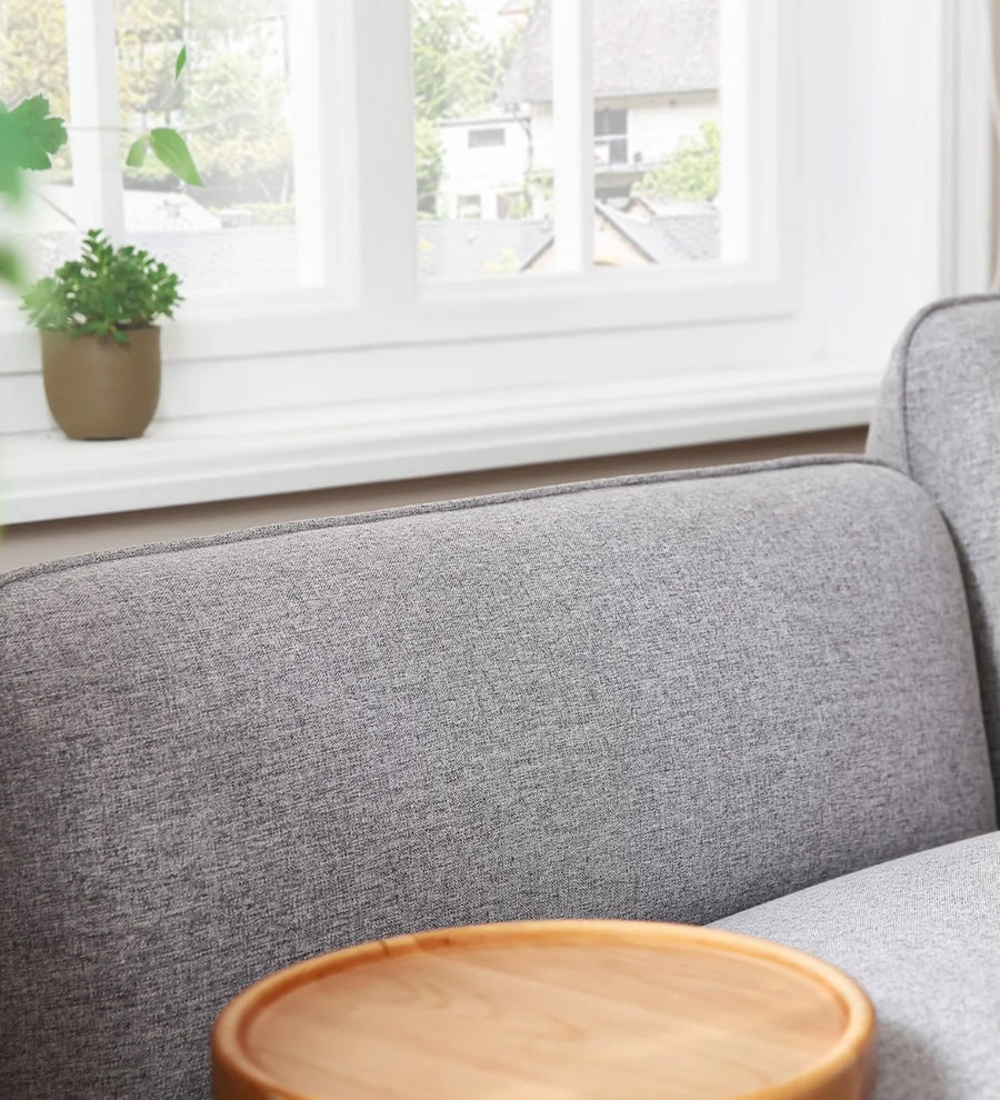 Clark Fabric Lhs Chaise Lounger In Lit Grey Colour - Febonic Living