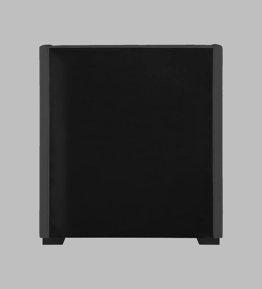 Kirby Fabric Upholstered Single Size Bed In Charcoal Grey Colour - Febonic Living