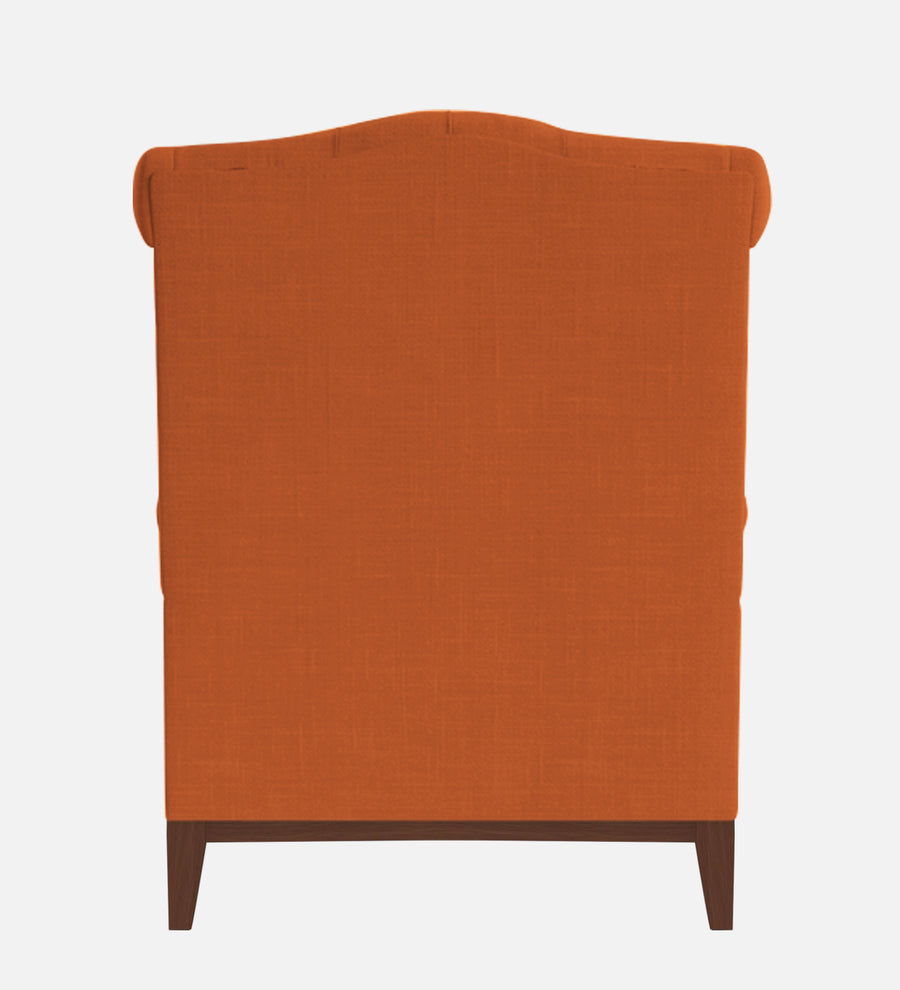 Nory Fabric Wing Chair In Vivid Orange Colour - Febonic Living