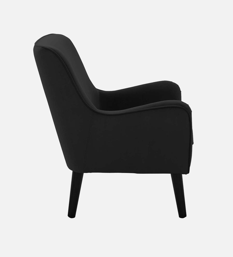 Ame Velvet Arm Chair In Adam Black Colour - Febonic Living