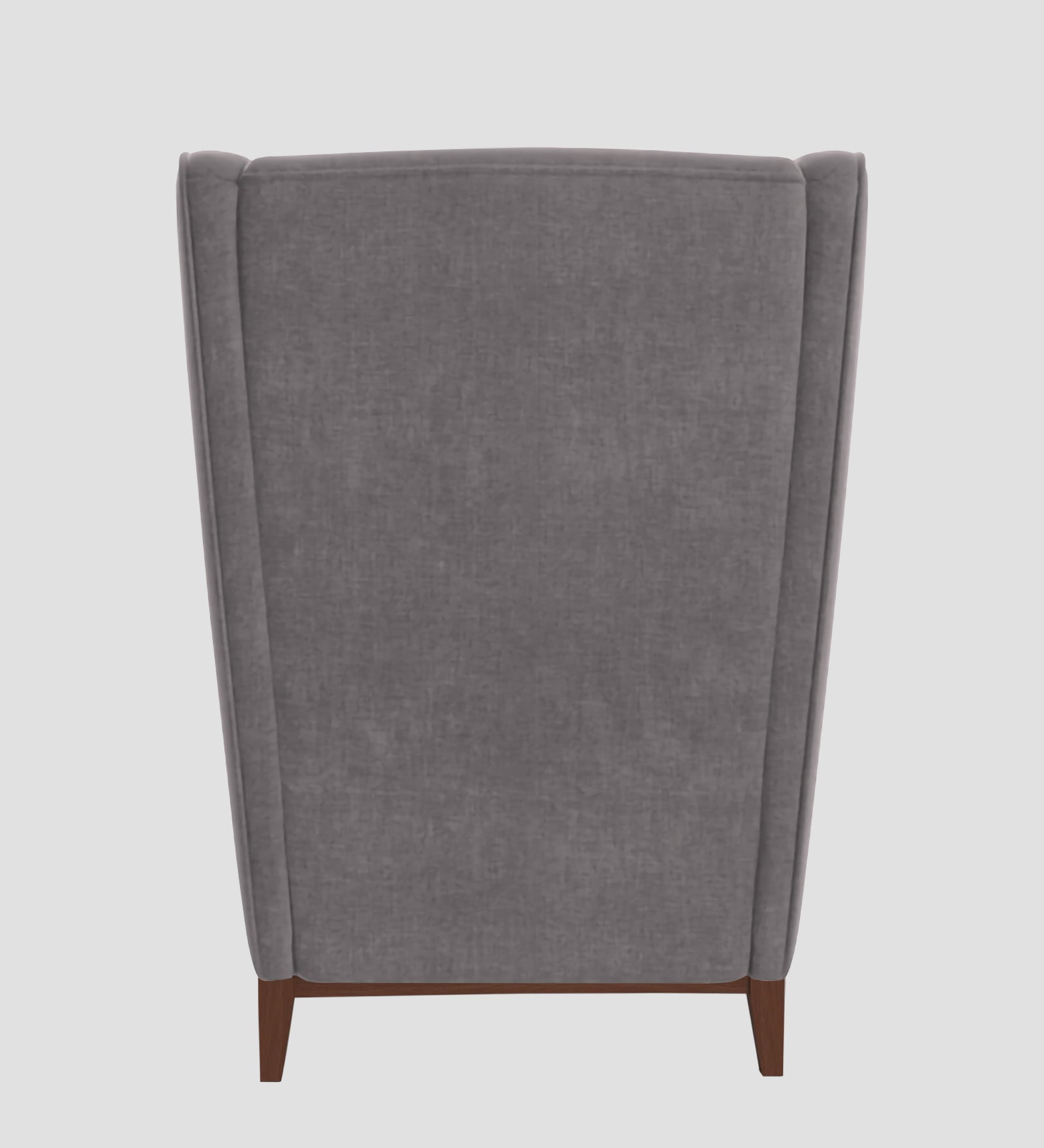 Suri Velvet 1 Seater Wing Chair in Pearl Grey Colour