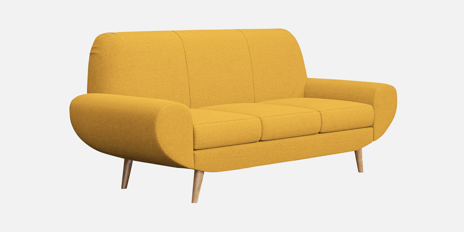 Jessy Fabric 3 Seater Sofa in Bold Yellow Colour